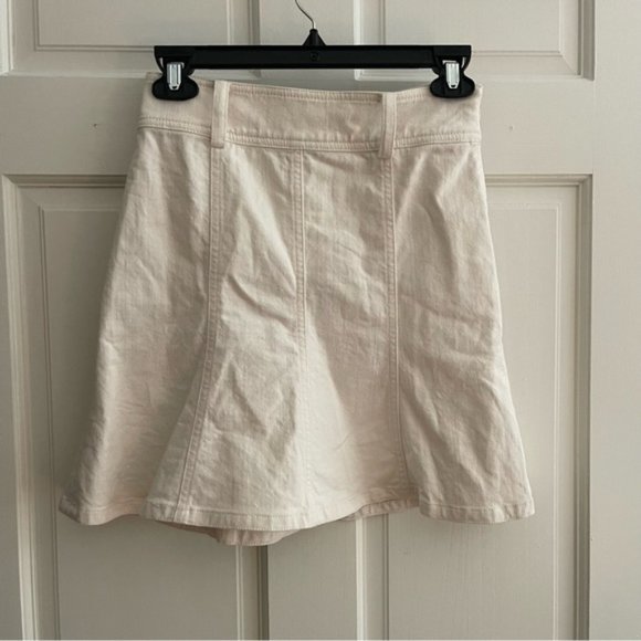 Club Monaco Beige Denim A-line Mini Skirt in Women’s Size 00 - Picture 2 of 6